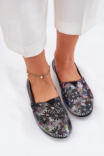 Ballerines avec motifs T1930-39 couleur noire