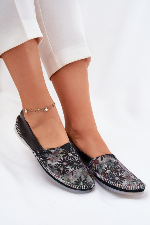 Ballerines avec des écrits Il fautciejka T1930-39 couleur noire