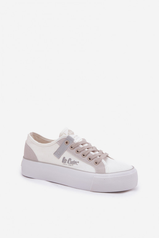 Chaussures de loisirs avec une plateforme Lee Cooper LCDANS-25-31-3479L Blanc-couleur grise