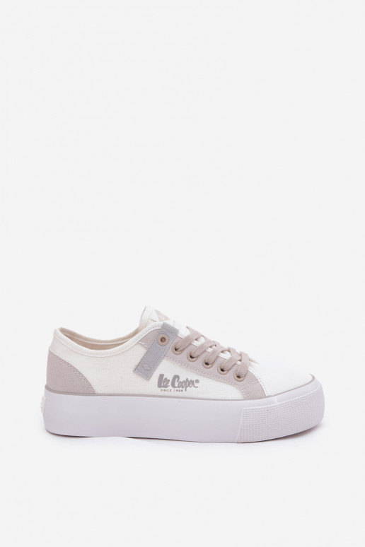 Chaussures de loisirs avec une plateforme Lee Cooper LCDANS-25-31-3479L Blanc-couleur grise