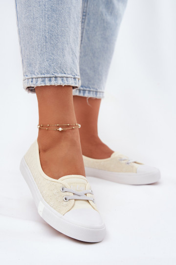 Baskets Chaussures de loisirs Z Haftem Lee Cooper LCDANS-25-31-3445L beige