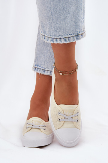 Baskets Chaussures de loisirs Z Haftem Lee Cooper LCDANS-25-31-3445L beige 2