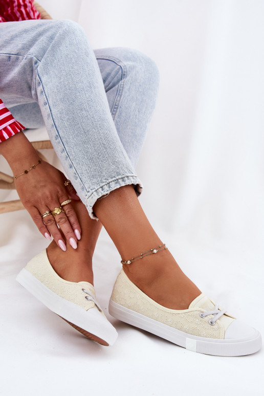 Baskets Chaussures de loisirs Z Haftem Lee Cooper LCDANS-25-31-3445L beige