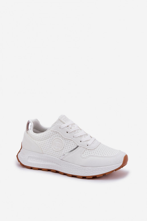 Chaussures modèle baskets Féminin avec une plateforme Big Star RR274487 Hi-Poly System couleur blanche