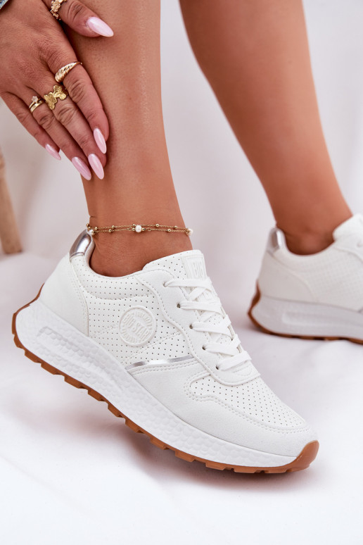 Chaussures modèle baskets Féminin avec une plateforme Big Star RR274487 Hi-Poly System couleur blanche