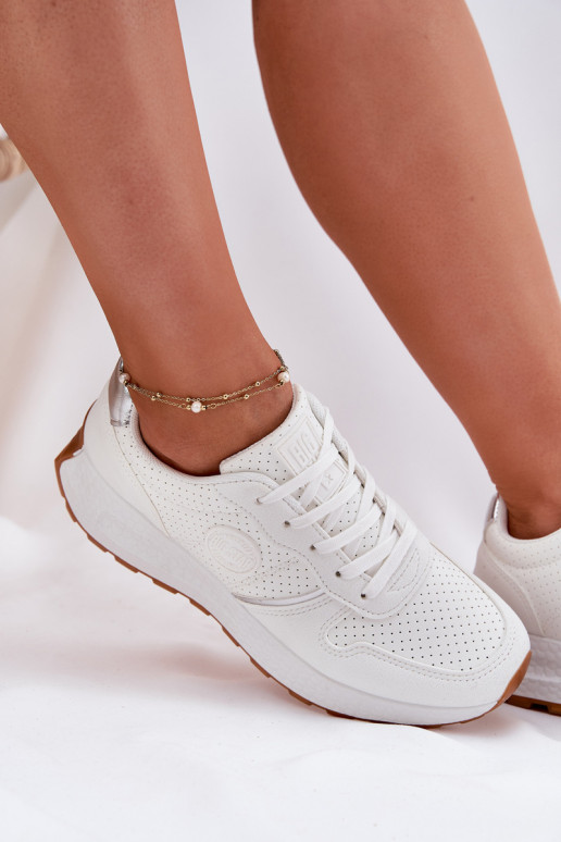 Chaussures modèle baskets Féminin avec une plateforme Big Star RR274487 Hi-Poly System couleur blanche