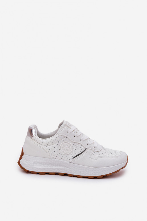Chaussures modèle baskets Féminin avec une plateforme Big Star RR274487 Hi-Poly System couleur blanche