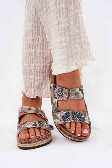 À motifs Pantoufles pour femmes avec une plateforme avec boucles Lee Cooper LCDANS-25-35-3483L Couleurs différentes