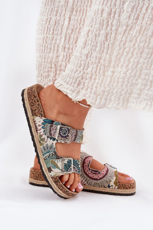 À motifs Pantoufles pour femmes avec une plateforme avec boucles Lee Cooper LCDANS-25-35-3483L Couleurs différentes