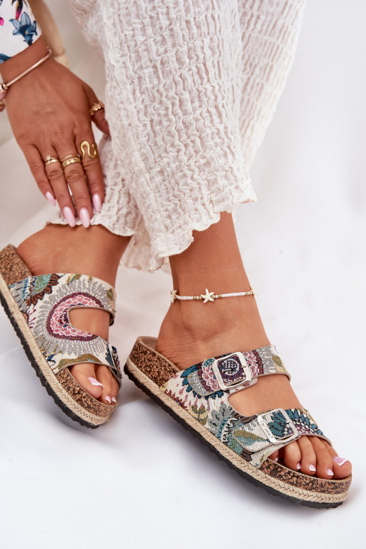 À motifs Pantoufles pour femmes avec une plateforme avec boucles Lee Cooper LCDANS-25-35-3483L Couleurs différentes