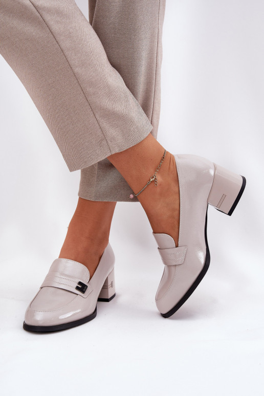 Pilkos spalvos moteriški batai su...