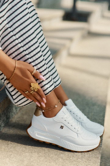 Baskets pour femmes Big Star RR274629 HI-POLY SYSTEM blanches