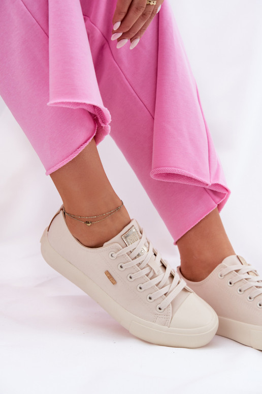 Chaussures décontractées couleur sable pour femmes Big Star RR274768 Chaussures décontractées couleur sable pour femmes Big Star RR274768