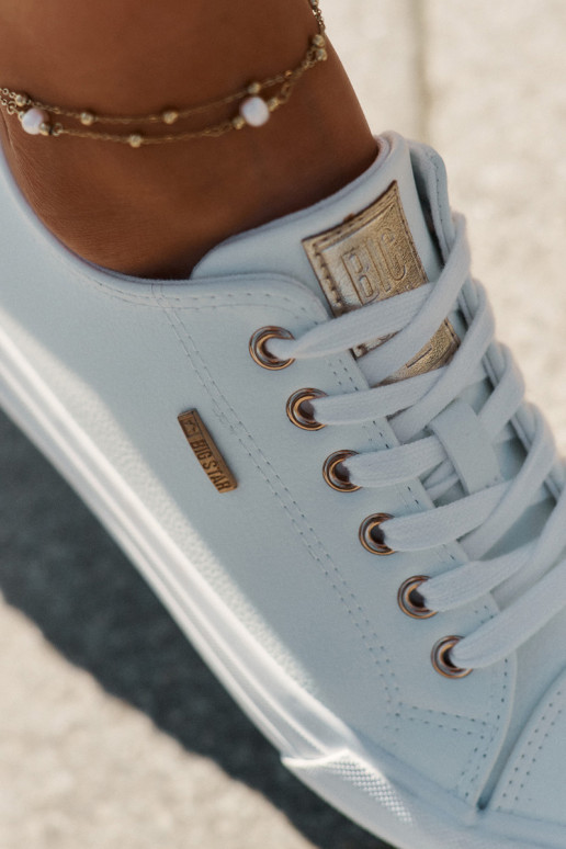 Chaussures décontractées blanches en simili cuir pour femmes Big Star RR274748 Chaussures décontractées blanches en simili cuir pour femmes Big Star RR274748