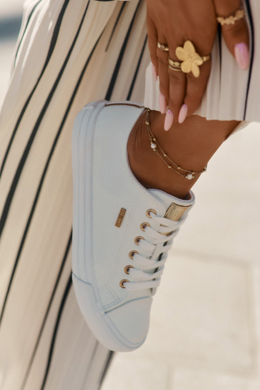 Chaussures décontractées blanches en simili cuir pour femmes Big Star RR274748 Chaussures décontractées blanches en simili cuir pour femmes Big Star RR274748