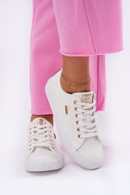 Chaussures décontractées blanches en simili cuir pour femmes Big Star RR274748 Chaussures décontractées blanches en simili cuir pour femmes Big Star RR274748
