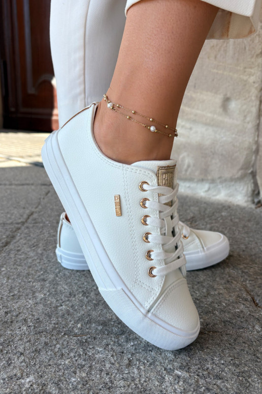 Chaussures décontractées blanches en simili cuir pour femmes Big Star RR274748 Chaussures décontractées blanches en simili cuir pour femmes Big Star RR274748