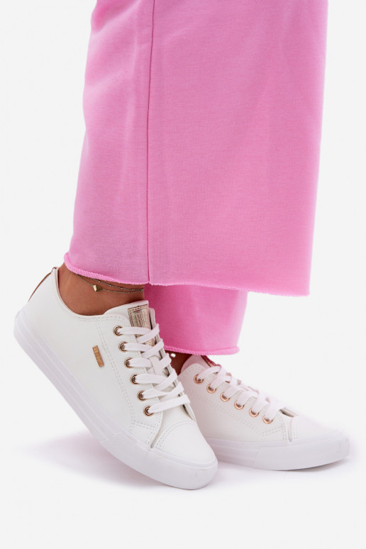 Chaussures décontractées blanches en simili cuir pour femmes Big Star RR274748 Chaussures décontractées blanches en simili cuir pour femmes Big Star RR274748