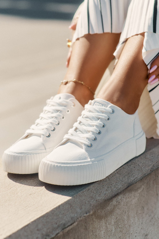 Chaussures décontractées blanches pour femmes Big Star RR274405 Chaussures décontractées blanches pour femmes Big Star RR274405