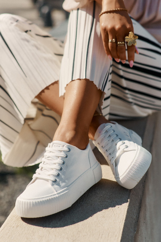 Chaussures décontractées blanches pour femmes Big Star RR274405 Chaussures décontractées blanches pour femmes Big Star RR274405