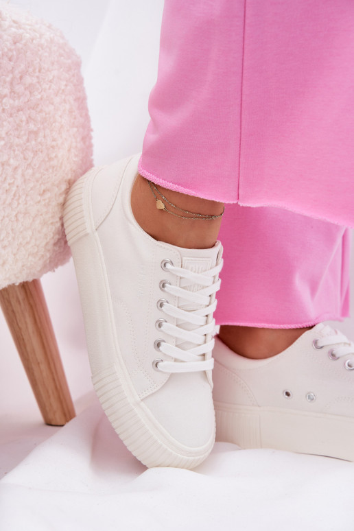 Chaussures décontractées blanches pour femmes Big Star RR274405 Chaussures décontractées blanches pour femmes Big Star RR274405