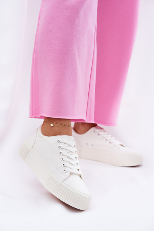 Chaussures décontractées blanches pour femmes Big Star RR274405 Chaussures décontractées blanches pour femmes Big Star RR274405