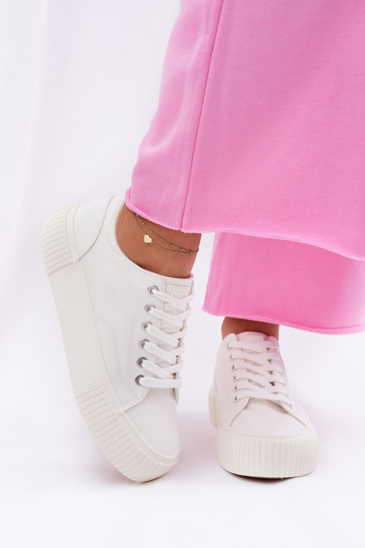 Chaussures décontractées blanches pour femmes Big Star RR274405 Chaussures décontractées blanches pour femmes Big Star RR274405