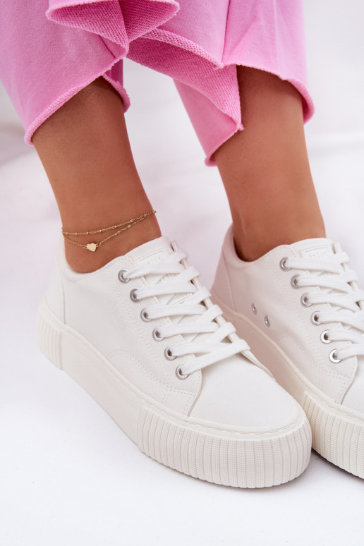 Chaussures décontractées blanches pour femmes Big Star RR274405 Chaussures décontractées blanches pour femmes Big Star RR274405