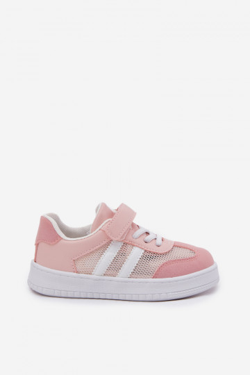 Chaussures modèle baskets Puéril avec attaches adhésives couleur rose Sepovia 2