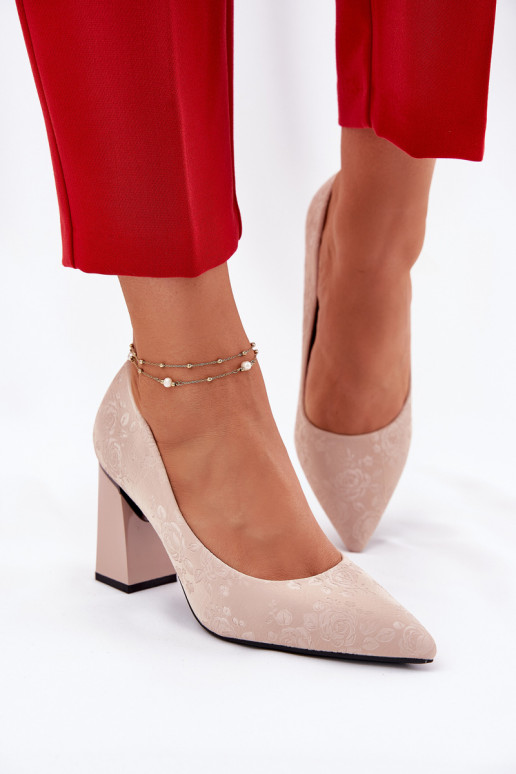 Style élégant Chaussures avec des talons DANS couleur rose Vinceza 62223 beige Style élégant Chaussures avec des talons DANS couleur rose Vinceza 62223 beige