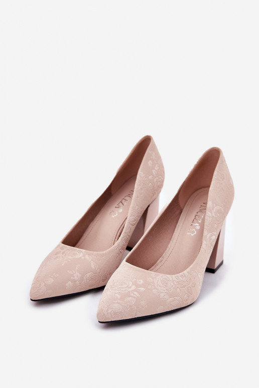 Style élégant Chaussures avec des talons DANS couleur rose Vinceza 62223 beige Style élégant Chaussures avec des talons DANS couleur rose Vinceza 62223 beige