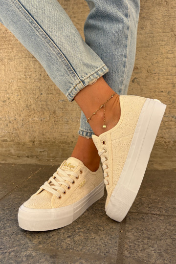 Chaussures de loisirs avec de la dentelle Lee Cooper LCDANS-25-31-3440L beige