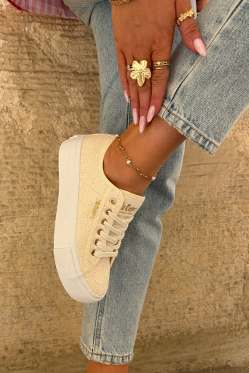 Chaussures de loisirs avec de la dentelle Lee Cooper LCDANS-25-31-3440L beige 2