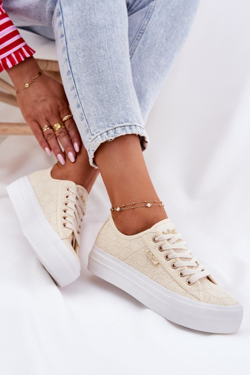 Chaussures de loisirs avec de la dentelle Lee Cooper LCDANS-25-31-3440L beige Chaussures de loisirs avec de la dentelle Lee Cooper LCDANS-25-31-3440L beige
