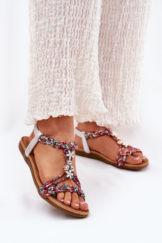 Sandales plates pour femmes Z Plecionymi Paskami I Przypinkami Artiker 54C1322 Couleurs différentes