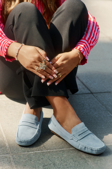 Mocassins en daim Big Star RR274943 couleur bleue 2