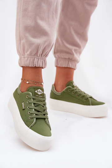 Chaussures de loisirs avec une plateforme Lee Cooper LCDANS-25-31-3449L couleur verte 2