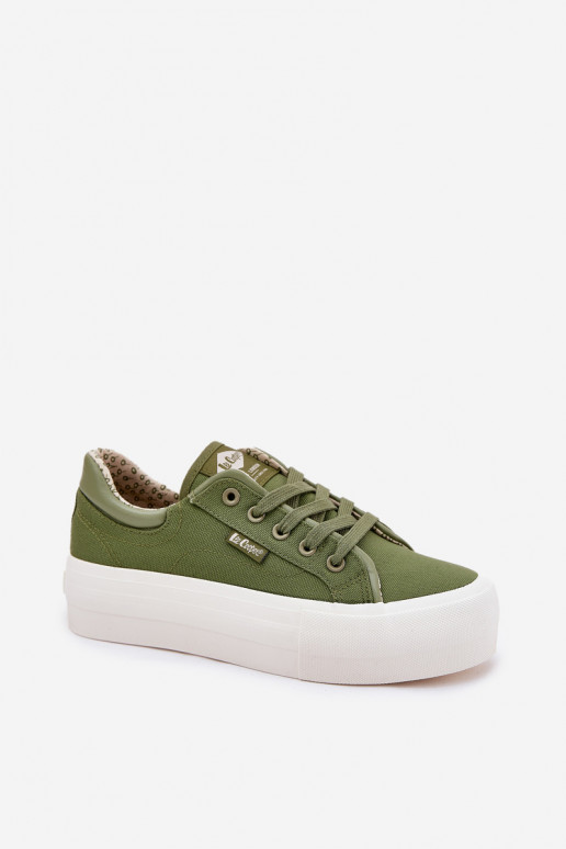 Chaussures de loisirs avec une plateforme Lee Cooper LCDANS-25-31-3449L couleur verte