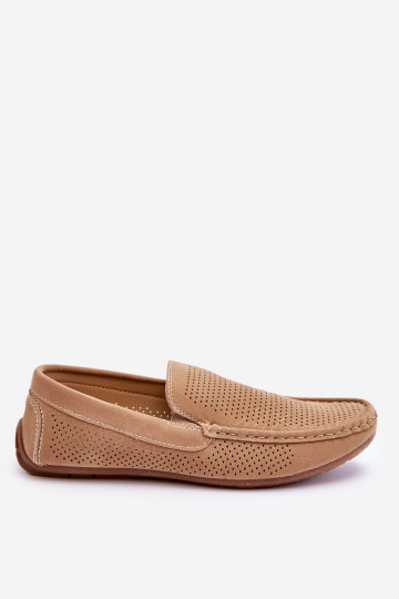 Mâle Mocassins classiques en daim beige Felixo