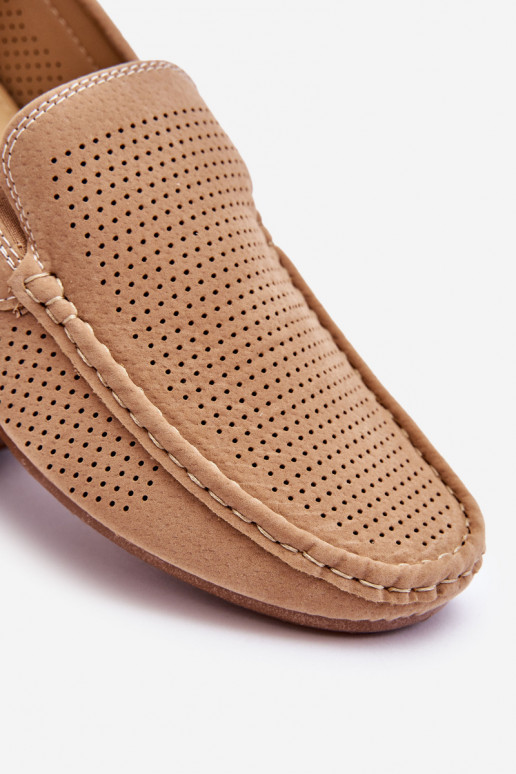 Mâle Mocassins classiques en daim beige Felixo