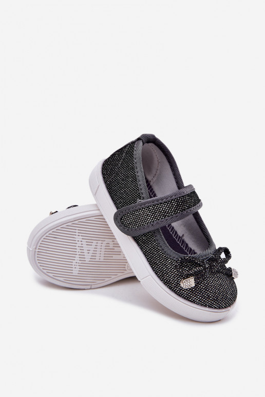 ballerines pour enfants avec des rubans couleur noire Amirinas
