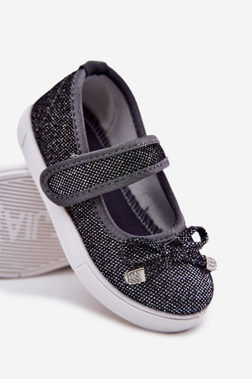 ballerines pour enfants avec des rubans couleur noire Amirinas