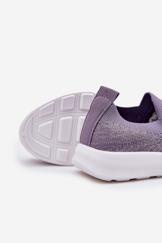 Puéril Un modèle convaincant baskets Couleur violette Grinala
