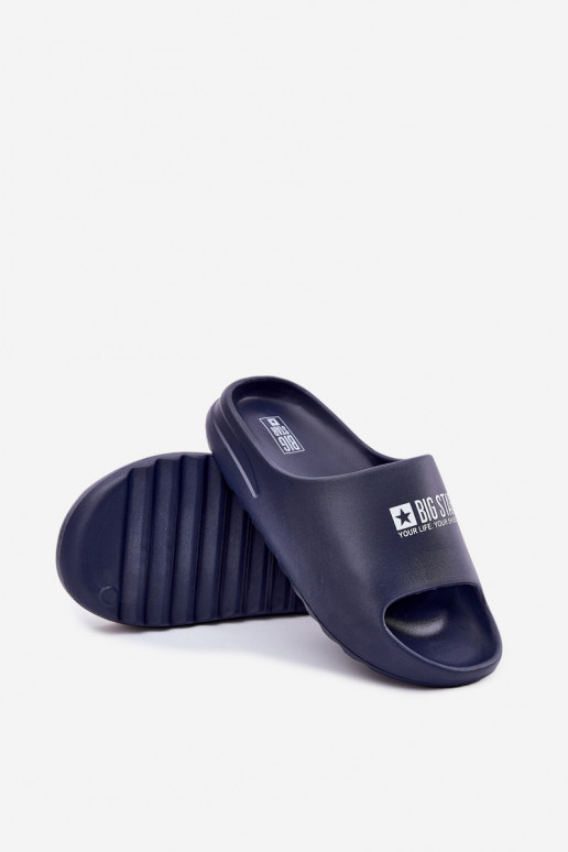 Pantoufles légères Chaussons Mâle Z Logo Big Star RR174A014 bleu foncé Pantoufles légères Chaussons Mâle Z Logo Big Star RR174A014 bleu foncé