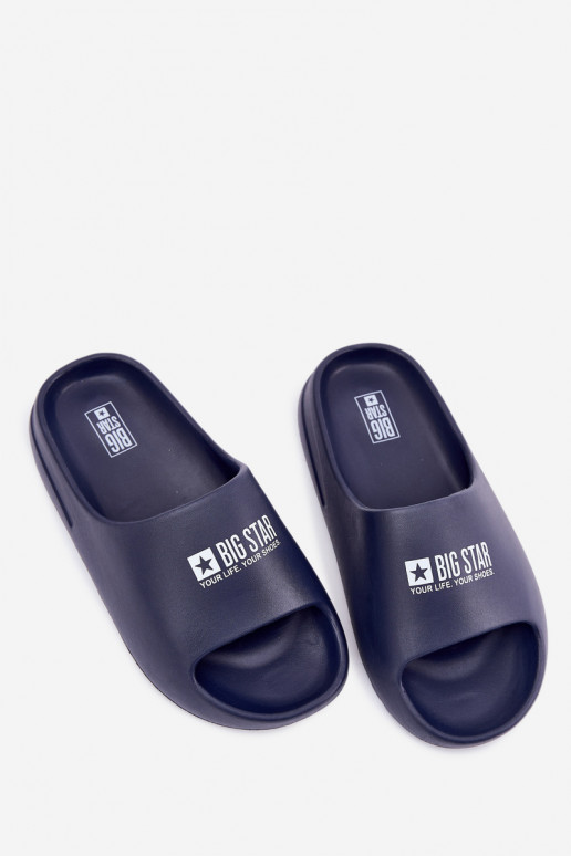 Pantoufles légères Chaussons Mâle Z Logo Big Star RR174A014 bleu foncé Pantoufles légères Chaussons Mâle Z Logo Big Star RR174A014 bleu foncé