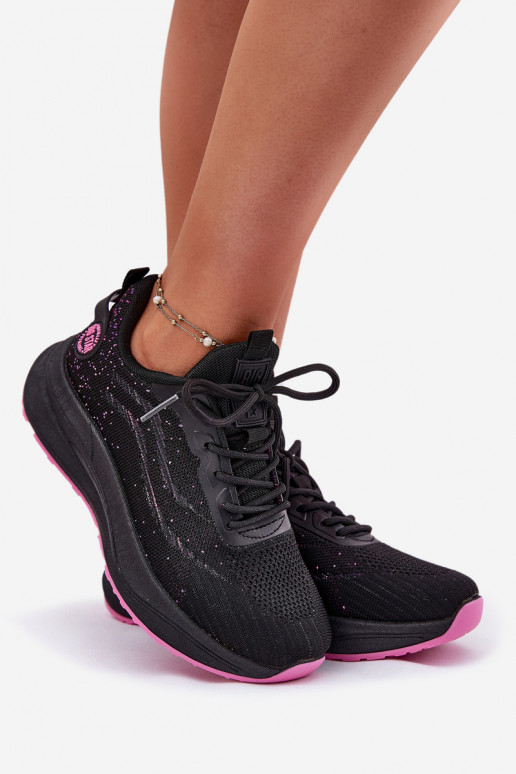 Baskets de sport à plateforme Big Star RR274523 HI-POLY SYSTEM couleur noire Baskets de sport à plateforme Big Star RR274523 HI-POLY SYSTEM couleur noire