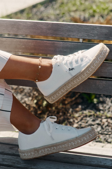 Chaussures de loisirs à lacets Lee Cooper LCIN-25-44-3217 blanches