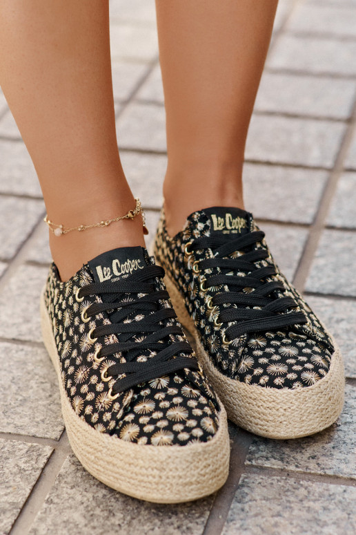 Chaussures de loisirs à motif avec plateforme Lee Cooper LCIN-25-08-3647L noires