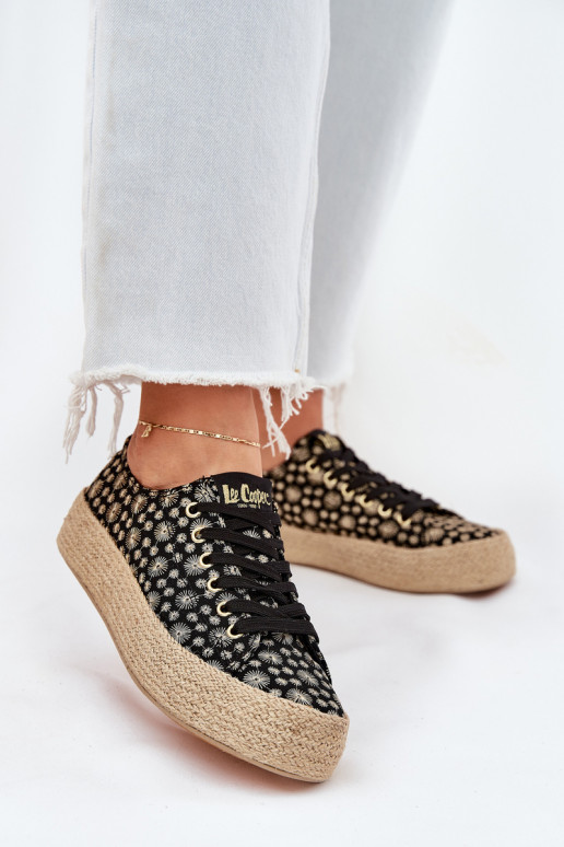 Chaussures de loisirs à motif avec plateforme Lee Cooper LCIN-25-08-3647L noires
