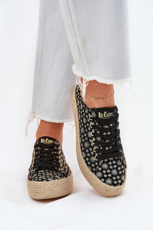 Chaussures de loisirs à motif avec plateforme Lee Cooper LCIN-25-08-3647L noires